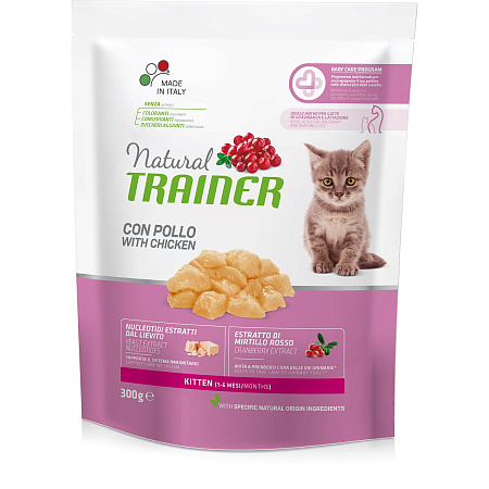 Trainer Natural сухой корм с курицей для котят от 1 до 6 месяцев