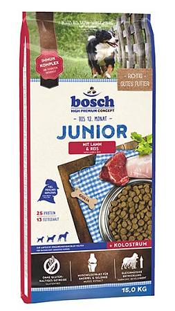 Bosch junior сухой корм с ягнёнком и рисом для щенков