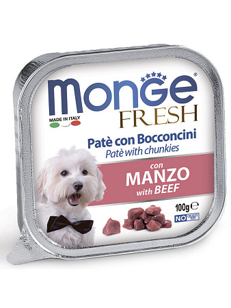 Monge dog fresh влажный корм с говядиной для собак