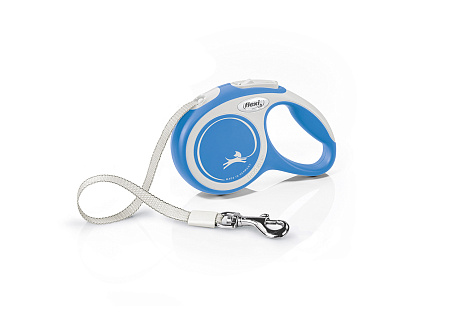 Flexi new comfort рулетка-ремень синяя для собак