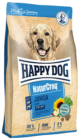 Happy dog junior полнорационный сухой корм для щенков средних и крупных пород с 7 до 18 месяцев