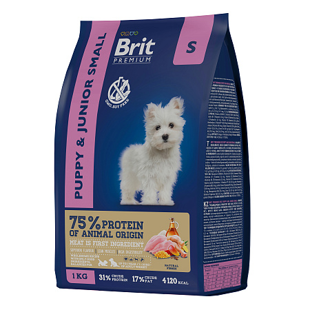 Brit Premium Dog Puppy and Junior Small для щенков и молодых собак мелких пород с курицей