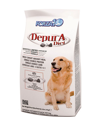 Forza10 depura сухой корм с рыбой для собак всех пород для очищения организма от токсинов