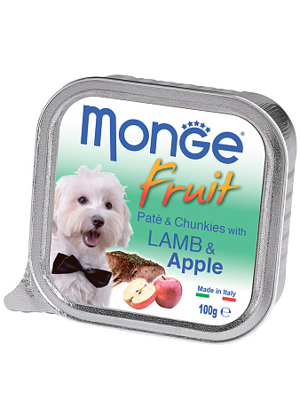 Monge dog fruit влажный корм с уткой и апельсином для собак