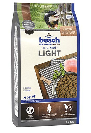 Bosch light сухой корм с птицей для собак склонных к полноте