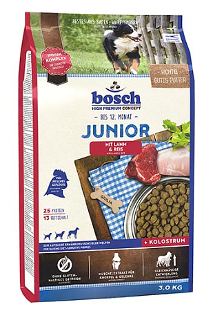 Bosch junior сухой корм с ягнёнком и рисом для щенков