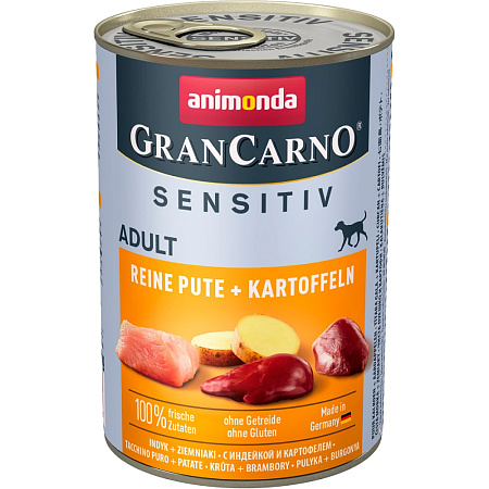 Animonda gran сarno sensitiv консервы с индейкой и картофелем для собак с чувствительным пищеварением