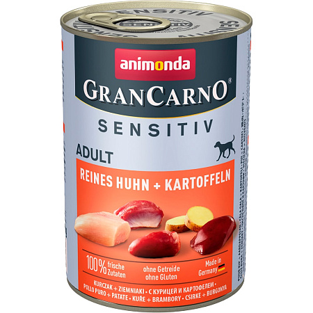 Animonda gran сarno sensitiv консервы с курицей и картофелем для собак с чувствительным пищеварением
