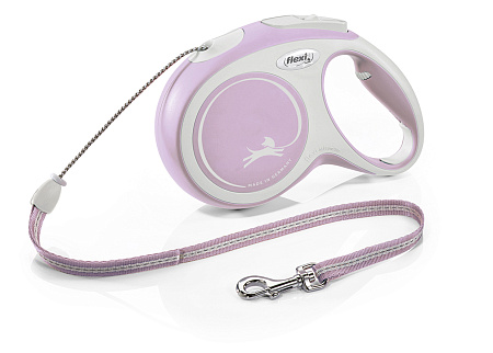 Flexi new comfort рулетка-трос розовая для собак