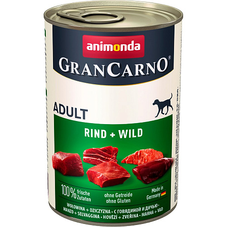 Animonda gran сarno original консервы с говядиной и дичью для взрослых собак