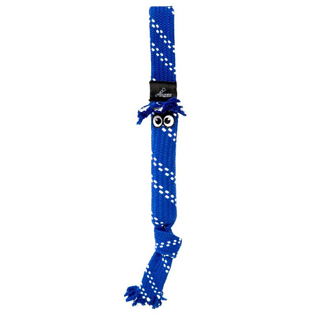 Игрушка для собак rogz scrubz l веревочная - шуршащая сосиска синяя - 540 мм
