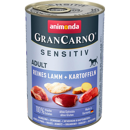 Animonda gran сarno sensitiv консервы с ягненком и картофелем для собак с чувствительным пищеварением