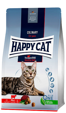 Happy cat supreme culinary сухой корм с альпийской говядиной для взрослых кошек