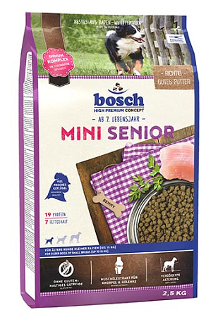 Bosch mini senior сухой корм для пожилых собак маленьких пород