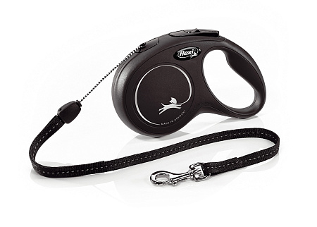 Flexi new classic рулетка-трос черная для собак