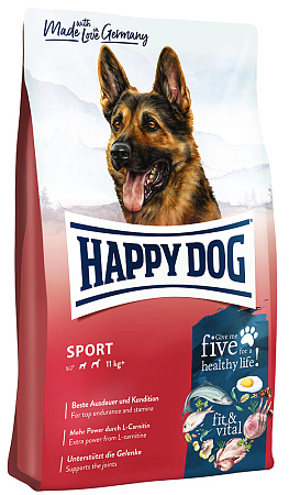 Happy dog sport полнорационный сухой корм для активных собак