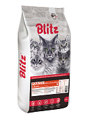 Blitz сухой корм с домашней птицей для взрослых кошек